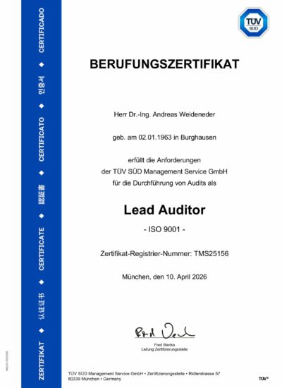 Berufungszertifikat ISO 9001_Dr. Andreas Weideneder (1)